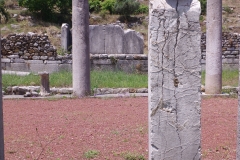 Herm base and herm of Hermes dedicated by Anytos in the west stoa.