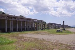East stoa and monuments.