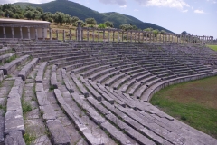 Eastern area of seating in the stadium and east stoa.
