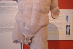 Doryphorus torso from the gymnasium. Dated to the 1st century BCE. Archaeological Museum of Ancient Messene.
