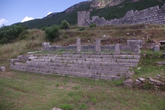 Farthest large funerary monument outside the Arcadian gate.
