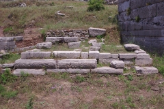 Two small funerary monuments nearest the Arcadian gate.