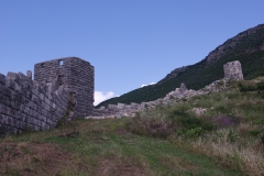 Walls stretching up the Ithome north of the Arcadian gate.
