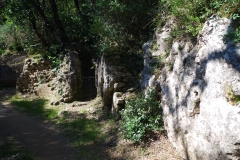 Aqueduct channel south of the Pont du Gard.