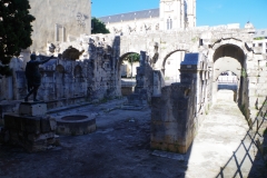 Interior courtyard area of the Porte d'Auguste.