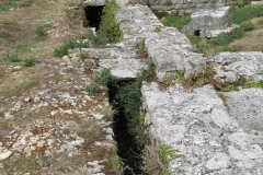 Water channel along the bathing complex.