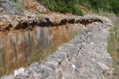Aqueduct channel between the bridges.