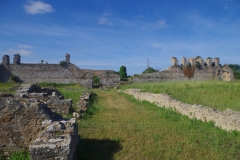 Cardo between Basilica A and the Domus of Ekdikos Georgios.