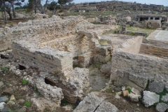 Praefurnium and tepidarium of the Terme Centrali.