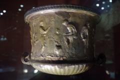 Bronze crater with scenes from Iphegenia in Taurica. From the 1st century CE and found in Balchik. Archaeological Museum Varna.
