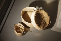 Lead cosmetic containers found and displayed in the Necropoli San Simplicio.