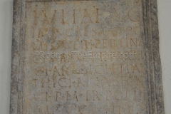 Dedication to Julia Domina by the city of Panormus. Dated to 195 CE.