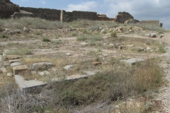 Building foundations in Plaza de San Fernando of the Castillo de Sagunto.