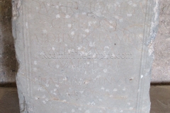 Honorific inscription to Quintus Varvius Celerus, dedicated by his friend, Publius Baebius Venustus. Housed in the Castillo de Sagunto lapidarium.