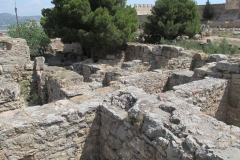 Foundations of the basilica in the roman forum at the Castillo de Sagunto.