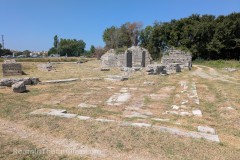 Paved area on the northeast side of the theater.