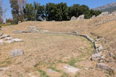 Lower cavea and orchestra of the theater.