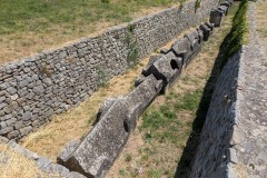 Sarcophagi outside the city walls southeast of the Basilica of the Five Martyrs.