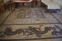 Drunken Hercules mosaic and triclinium reconstruction.
