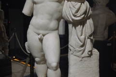 Statuette of Dionysus. From the Temple of Tyche at Stymbara. Dated to the 2nd century CE. Archaeological Museum of the Republic of North Macedonia.