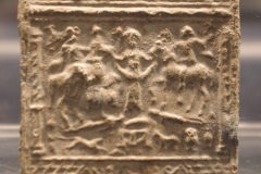 Lead votive dedicated to the Danubian Rider. Found in Skopje area. Dated to the 3rd century CE. Museum of the City of Skopje.