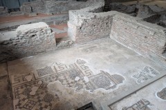 Mosaicked room north of the apsidal hall in the imperial palace.