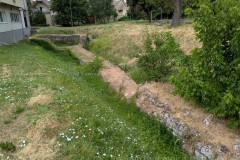 Wall and tower adjacent to the horrea southwest of the imperial palace.
