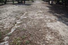 Possible Nora-Bithia Roman road remnants near the Spiaggia Su Porto.