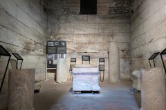 Architectural elements displayed in one of the rooms off Hall 14.
