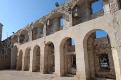 Reconstructed interior of the arcaded gallery along the south side of Diocletian's residence.