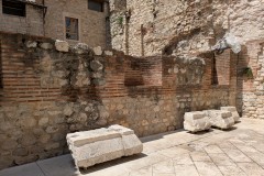 Niched wall on the south side of the mausoleum of Diocletian.