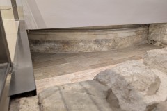 Hidden part of the stylobate of the circular temple in the treasury.