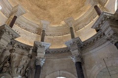 Interior reliefs and columns or the mausoleum.