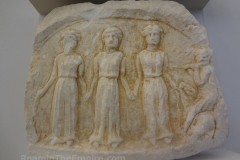 Votive relief depicting Silvanus and the Nymphs. Dated to the 2nd century CE. Found near Kils. Arheološki Muzej u Splitu.