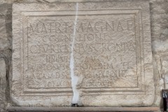 Dedication to Magna Mater by Gaius Turranius Cronius, a sevir Augustalis who built, decorated, and consecrated a temple and altar to Magna Mater cognatio at his own expense. Dated to the 2nd-3rd century CE. Arheološki Muzej u Splitu.