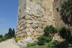 Arquebisbe Tower with 3rd century BCE phase foundations.