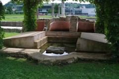 Summer triclinium with permanent lecti in the Maison aux Colonnes at Vienna.