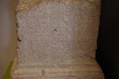 Funerary stele of the soldier Publius Varius Rusticus of the Voltinia tribe.  Found near the tropaeum.