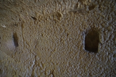 Lamp niches in the ancient gallery.
