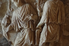 Relief of a sacrifice to Cybele. Displayed in the Musée Archéologique Saint-Pierre and found at the theater.