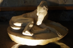 Statue of a dog, found in Vienne and dated to the 1st century CE. Displayed in the Musée Archéologique Saint-Pierre.