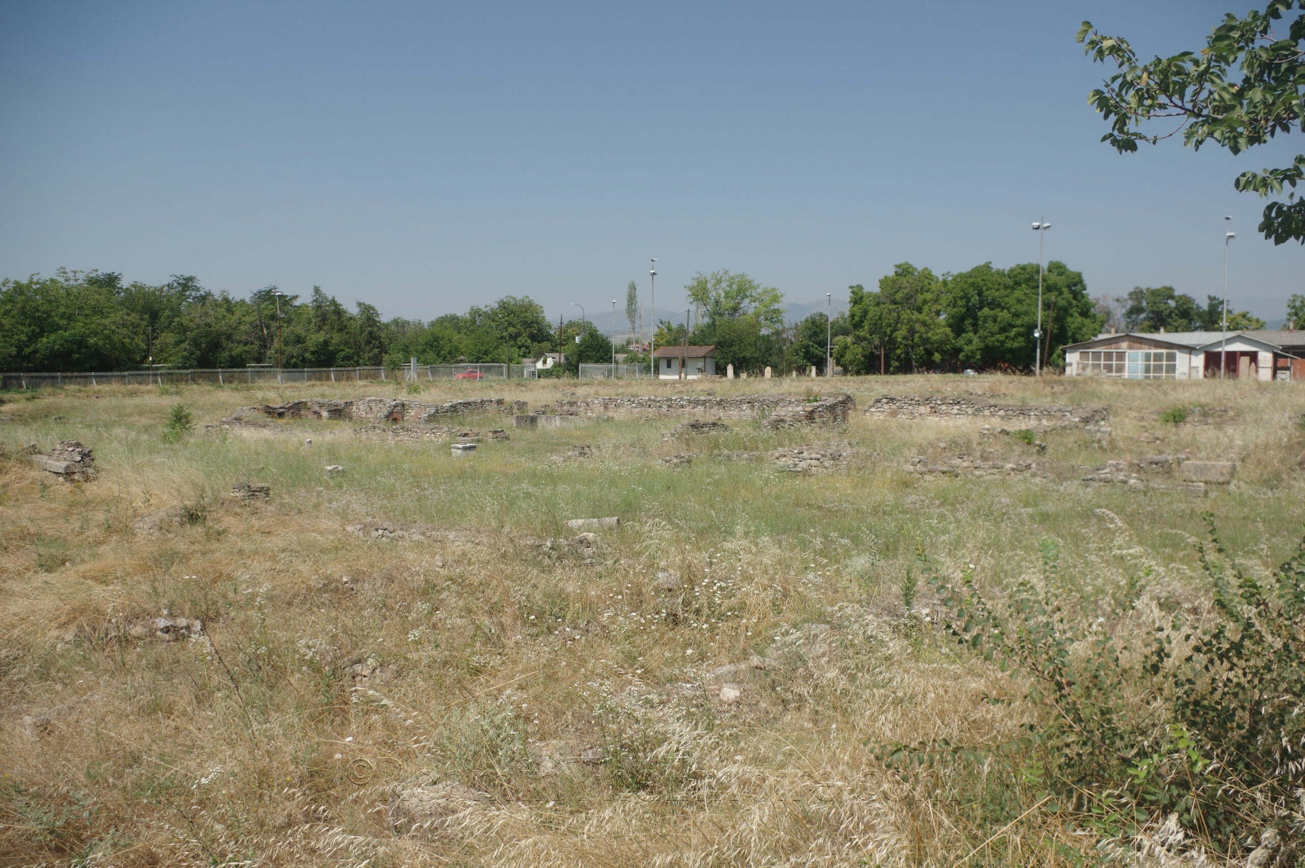 Cardo maximus and western baths.