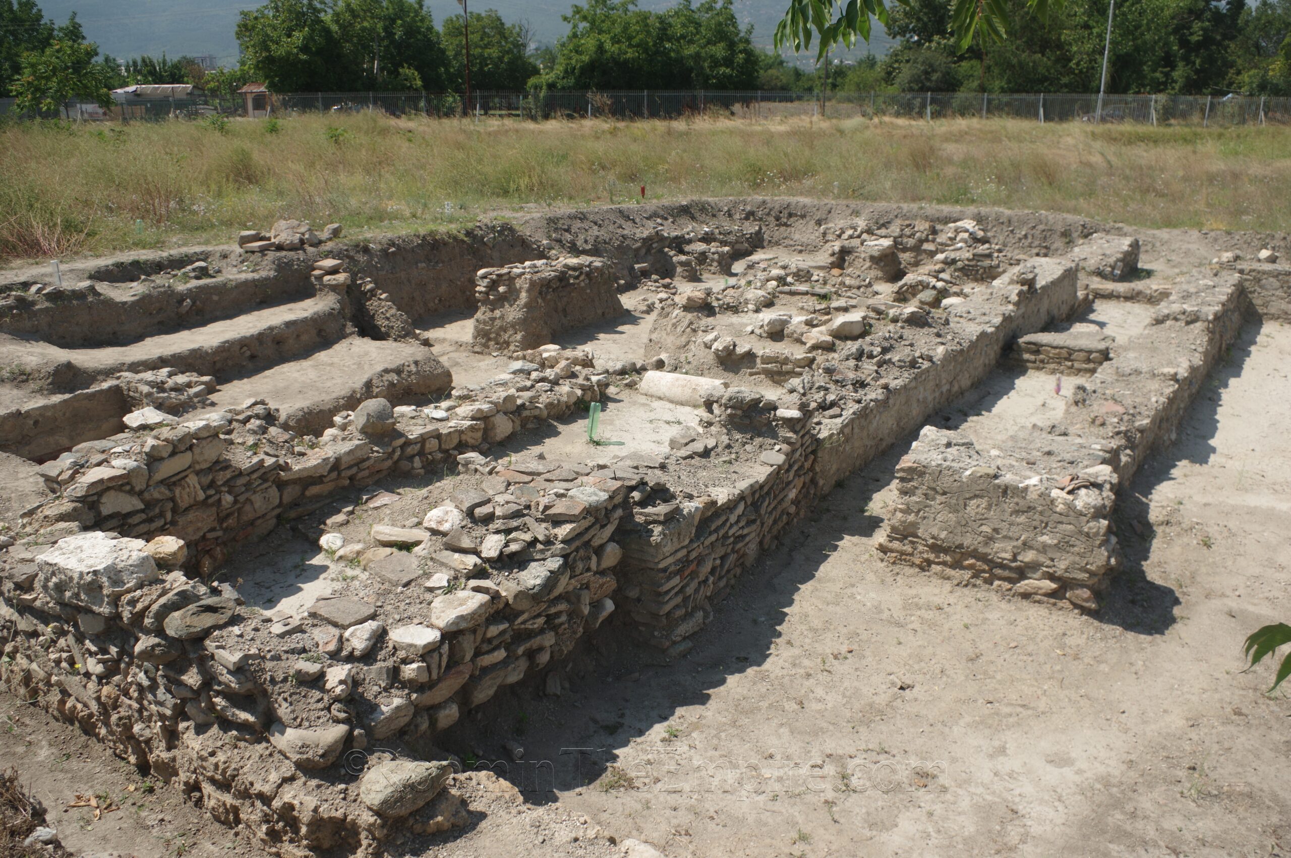 Recently excavated area of the great baths. Scupi.