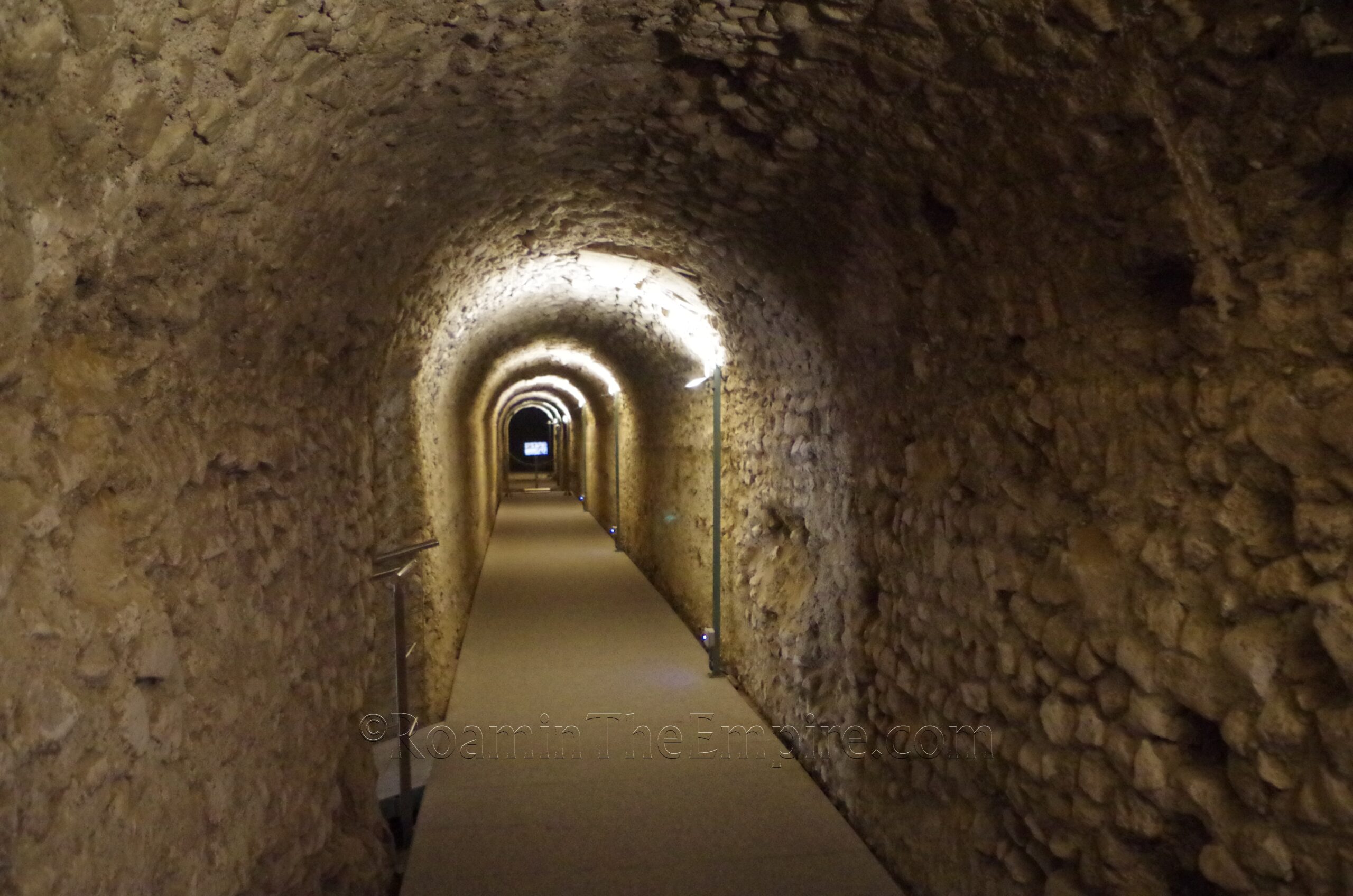 Interior of the Tiberian era sewer channel.