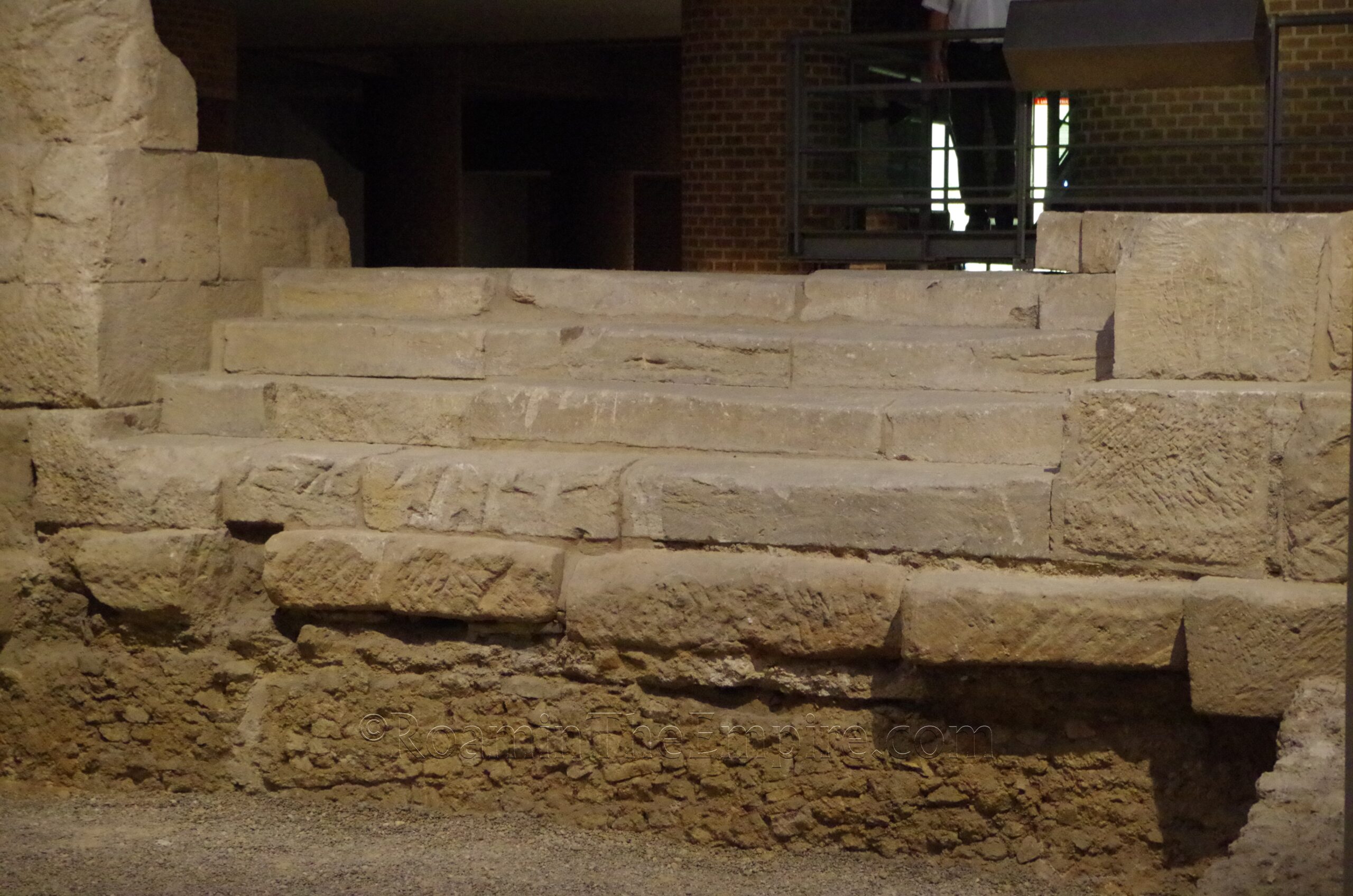 Staircase leading from the river port building to the forum.