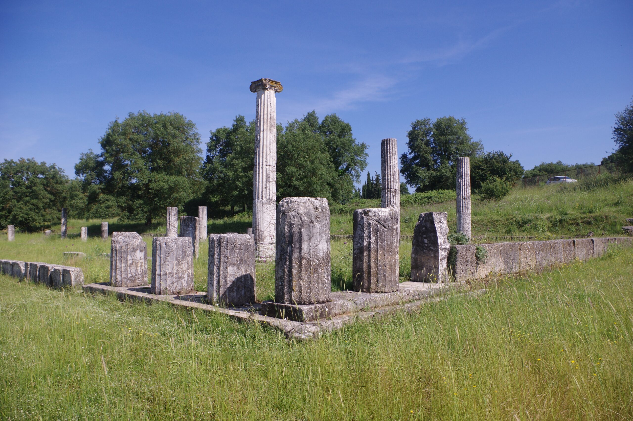 East end of the Stoa of Philip. Megalopolis.