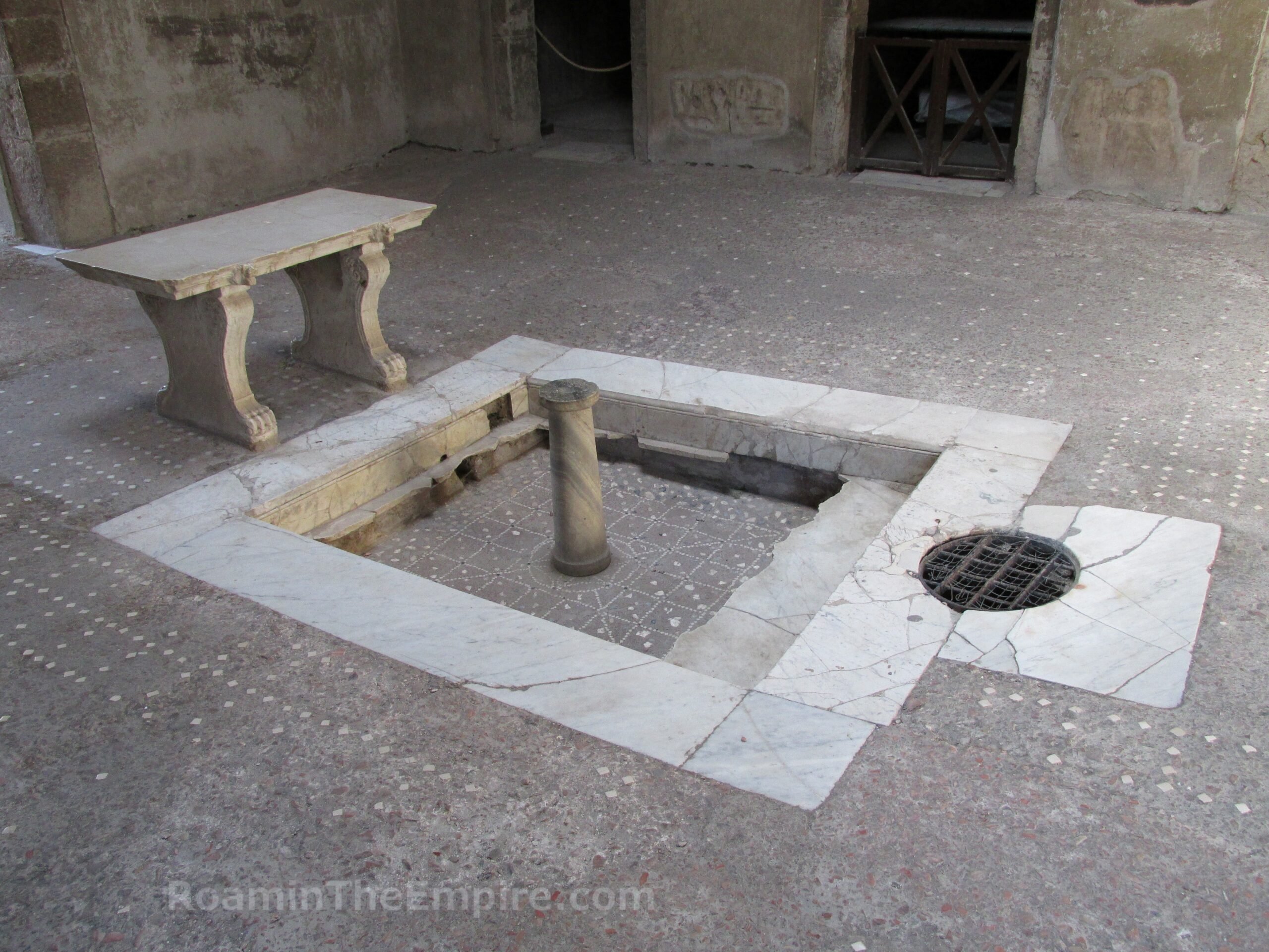 Impluvium in the atrium of the Casa del Tramezzo di Legno at Herculaneum.