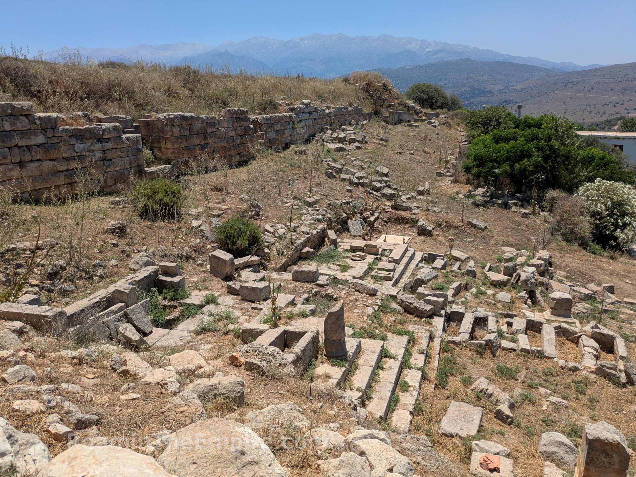 Roman funerary monuments and fortification wall.