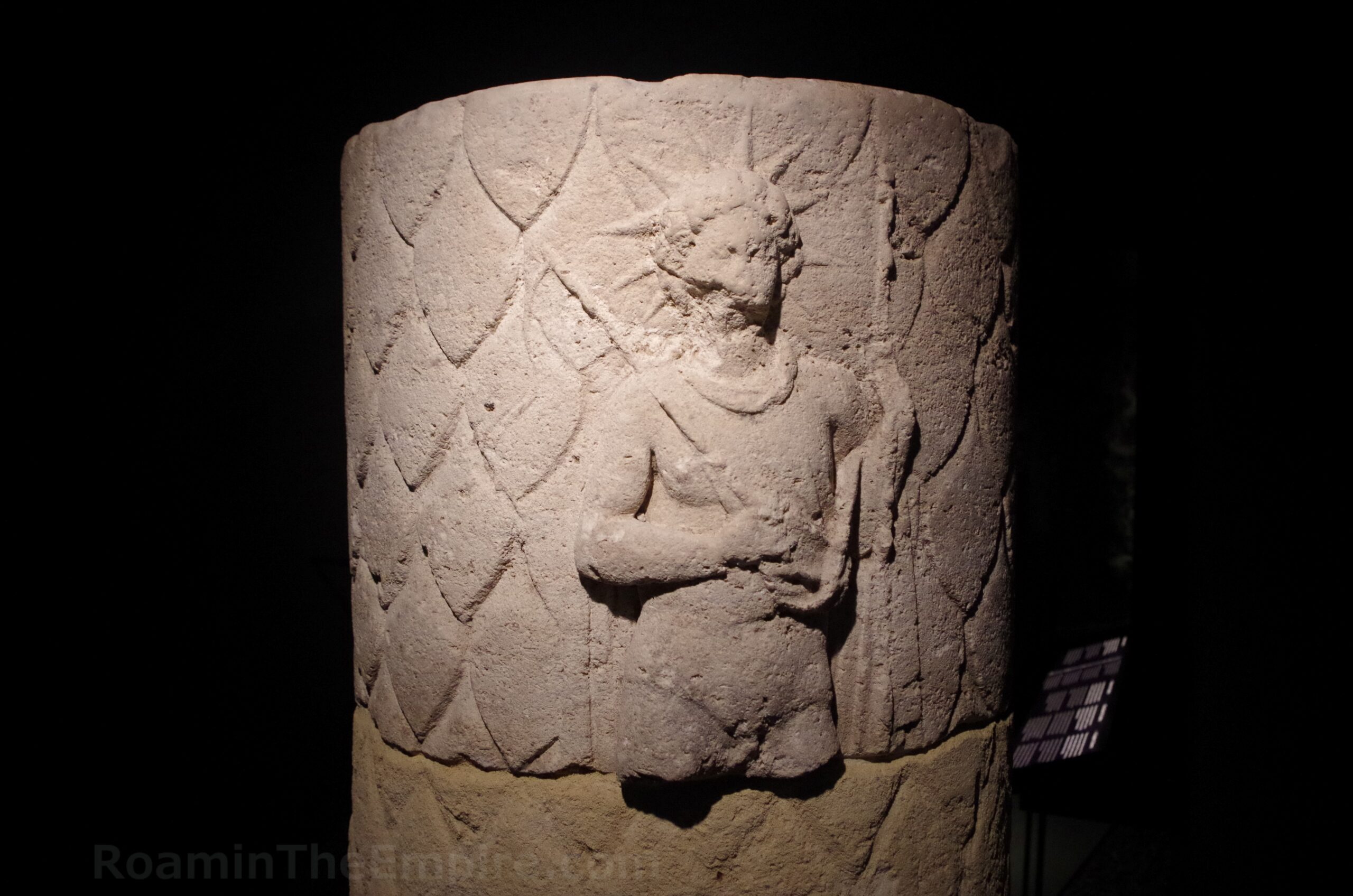 Fragment of a Jupiter Column depicting Sol. Dated to around 200 CE. Now in the Teseum.