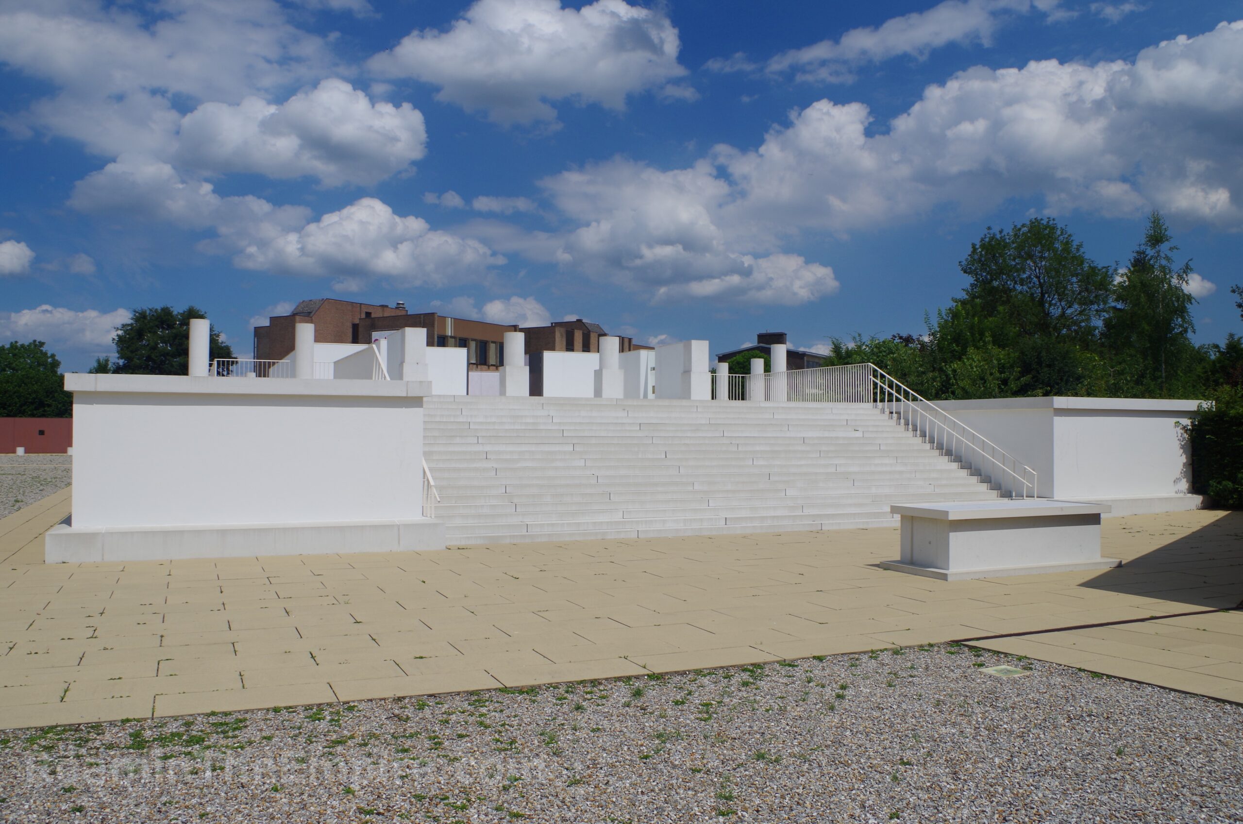 Reconstructed elements of the fanum style temple.